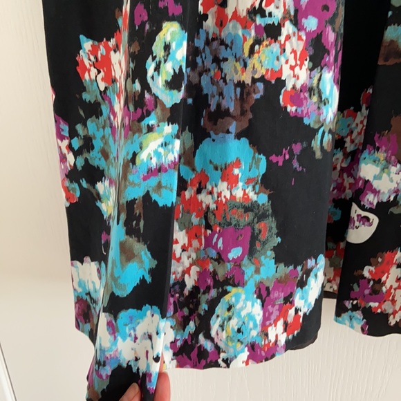 Mario Serrano Floral Pleated A-line Skirt - Picture 3 of 7